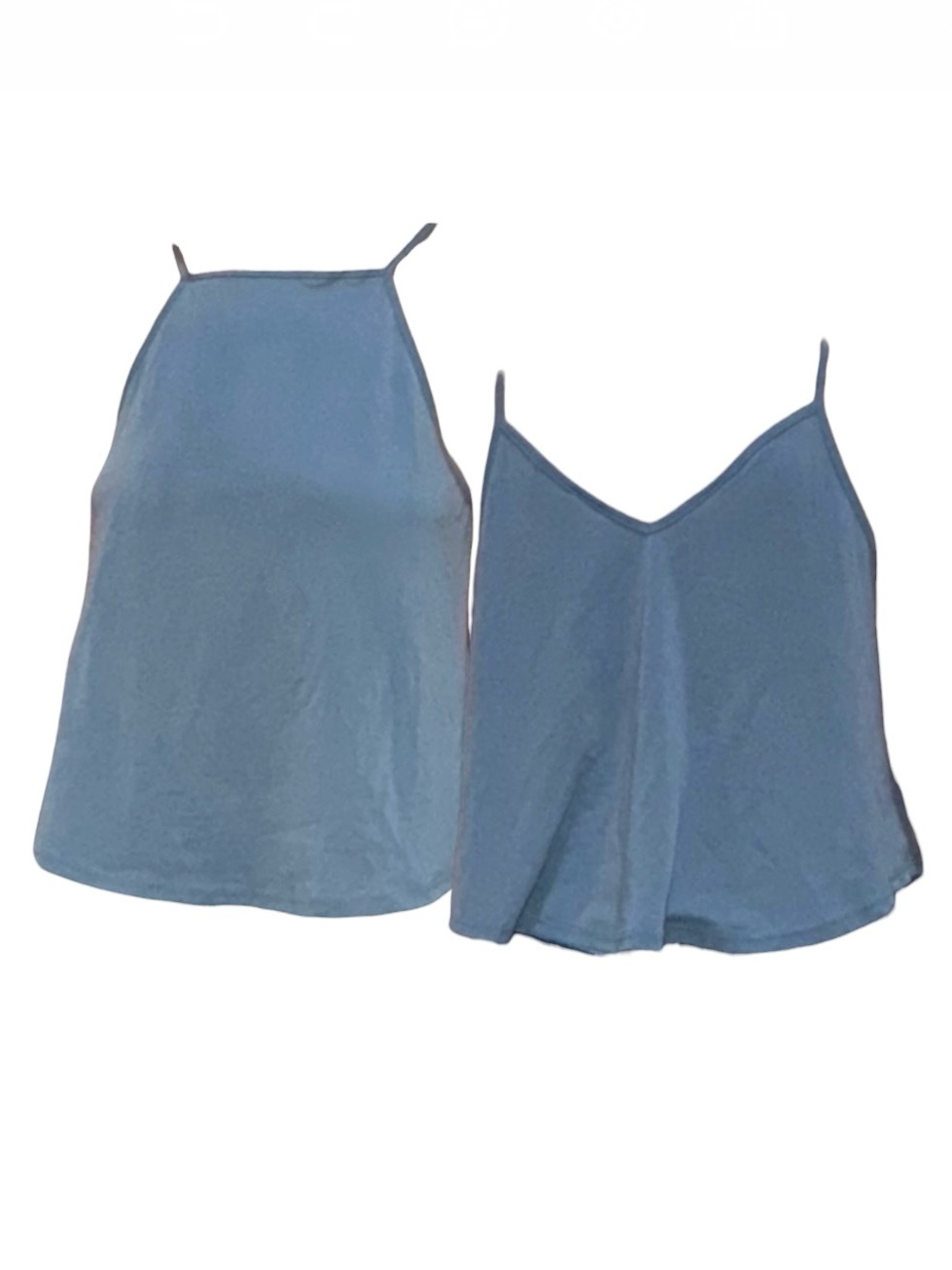 Flowy Blue Halter Tank Top
